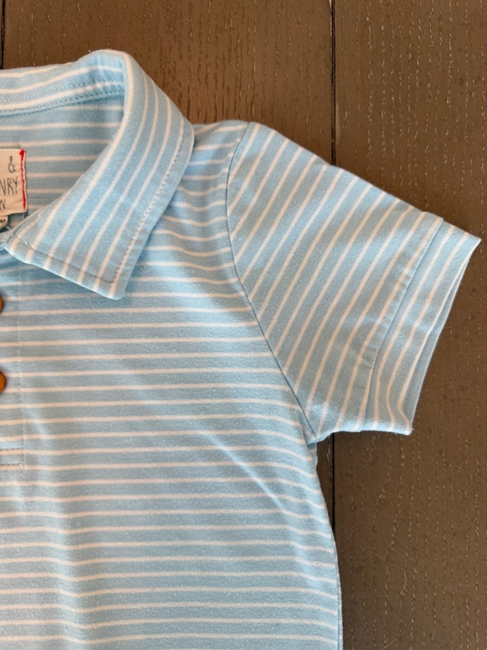 Me & Henry London Boys’ Preppy Short-Sleeve Blue Striped Polo Shirt • Size 2/3Y - Picture 11 of 12